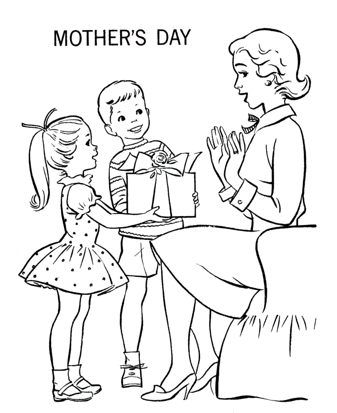 Mother Day Coloring Pages For Kids